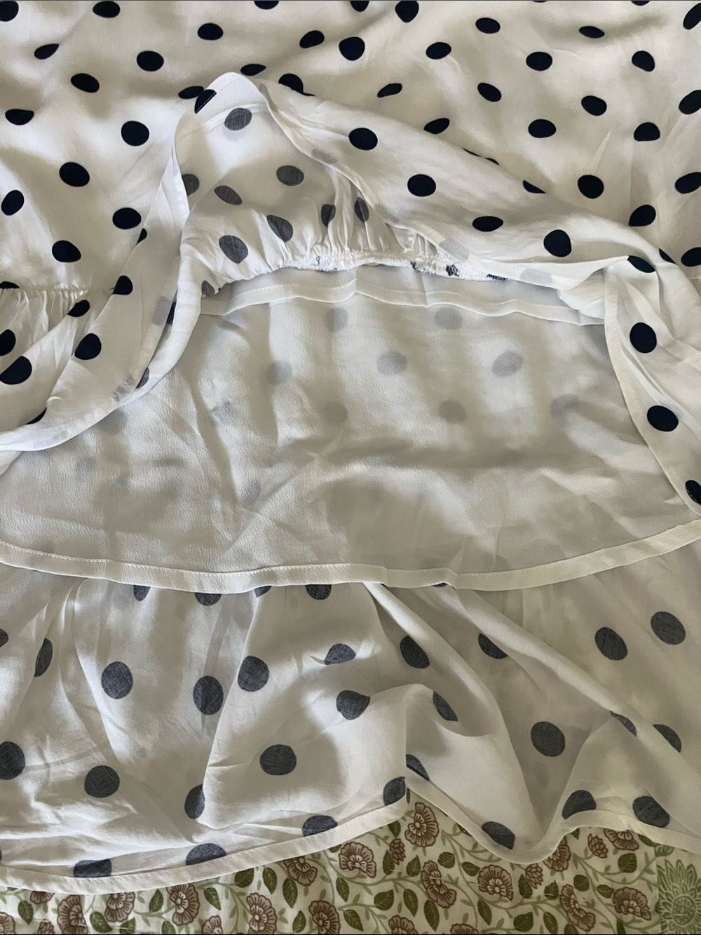 J Crew polka dot high low summer skirt L - Picture 9 of 14